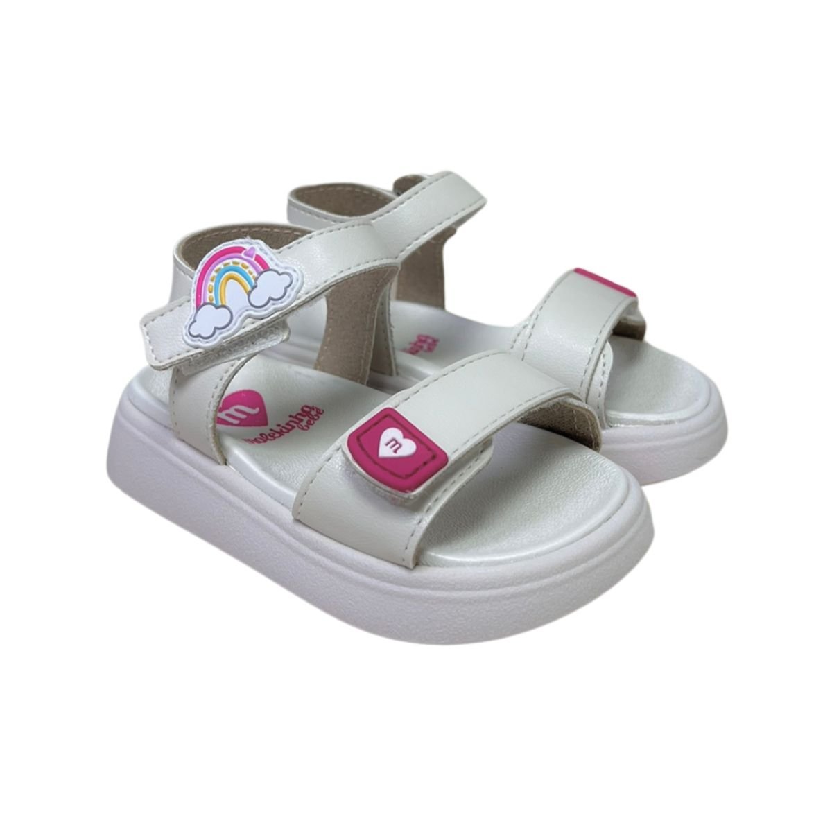 Sandália Infantil Menina Molekinha 2733.102 Off White Off White 2