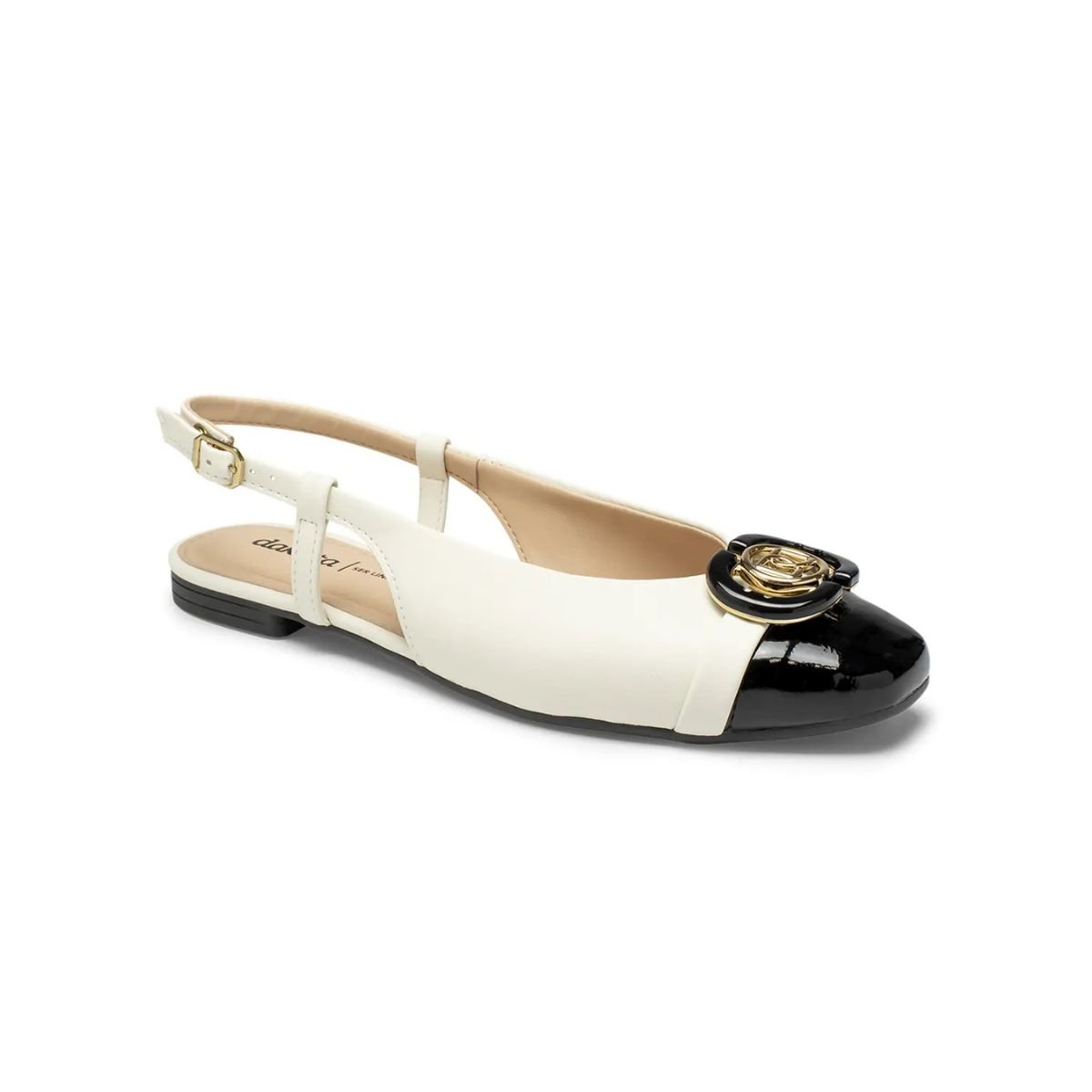 Sapatilha Feminina Slingback Dakota D0236 Branco Branco 3