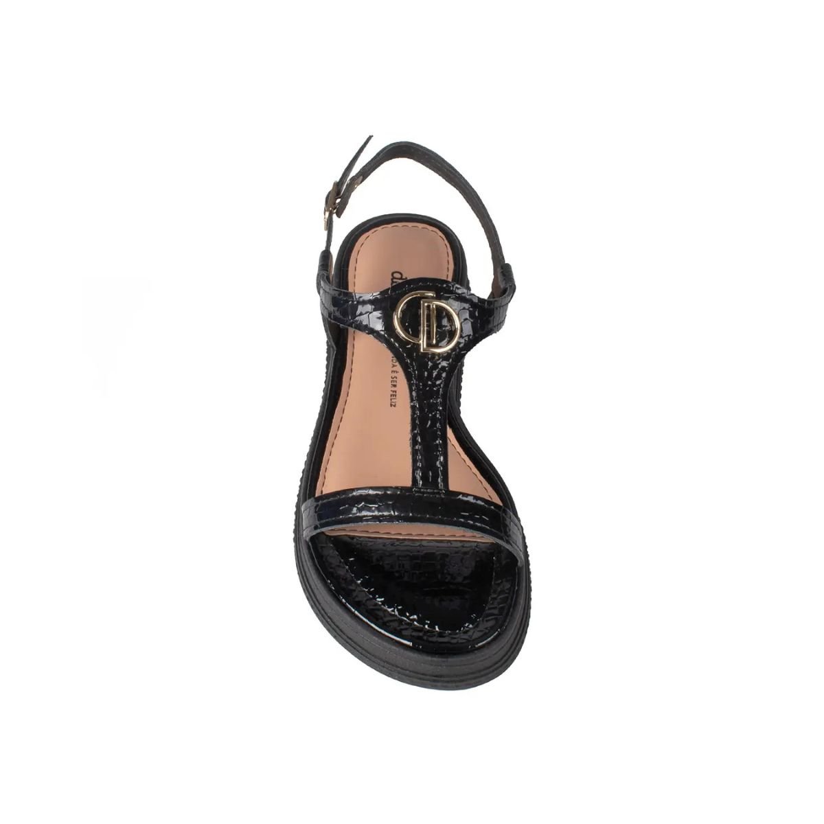 Sandália Feminina Rasteira Dakota Flatform Y9452 Preto Preto 4