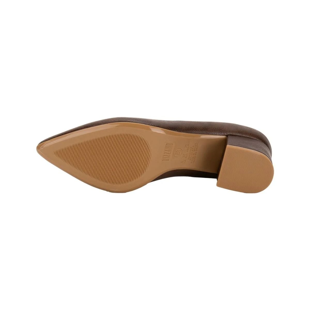 Scarpin Feminino Salto Bloco Vizzano 1220.377 Marrom Marrom 5