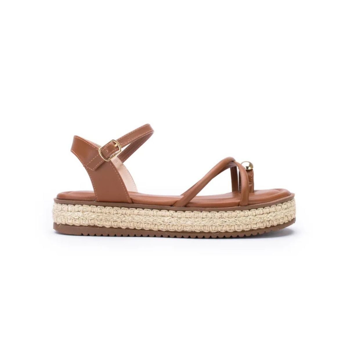 Sandália Feminina Flatform Sua Cia 8398.16172 Caramelo