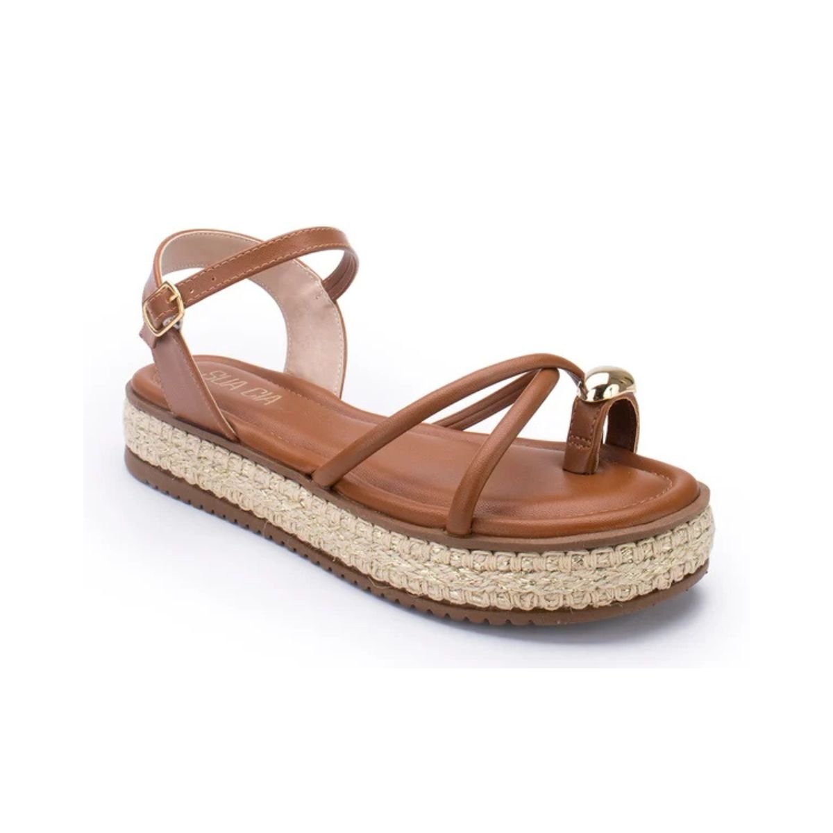 Sandália Feminina Flatform Sua Cia 8398.16172 Caramelo Caramelo 2