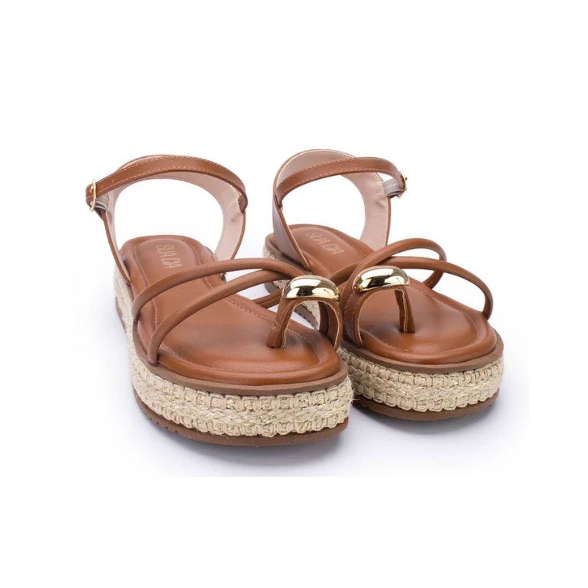 Sandália Feminina Flatform Sua Cia 8398.16172 Caramelo Caramelo 3