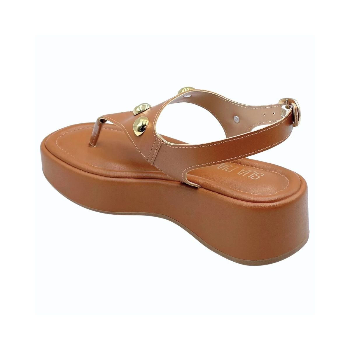 Sandália Feminina Flatform Sua Cia 8409.16233 Caramelo Caramelo 2