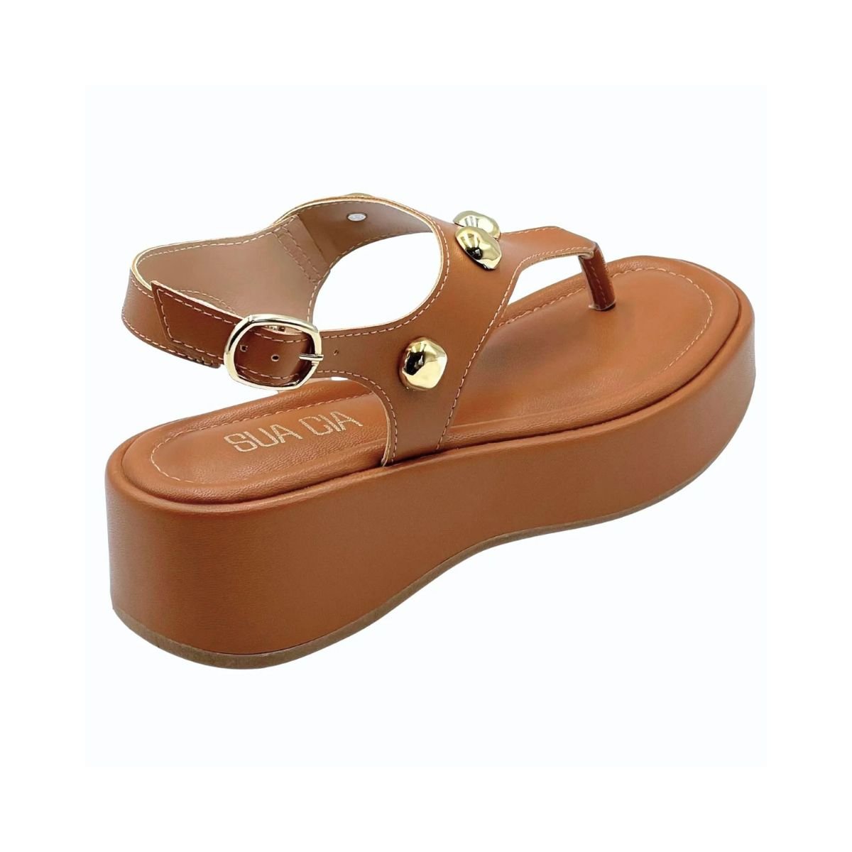 Sandália Feminina Flatform Sua Cia 8409.16233 Caramelo Caramelo 4