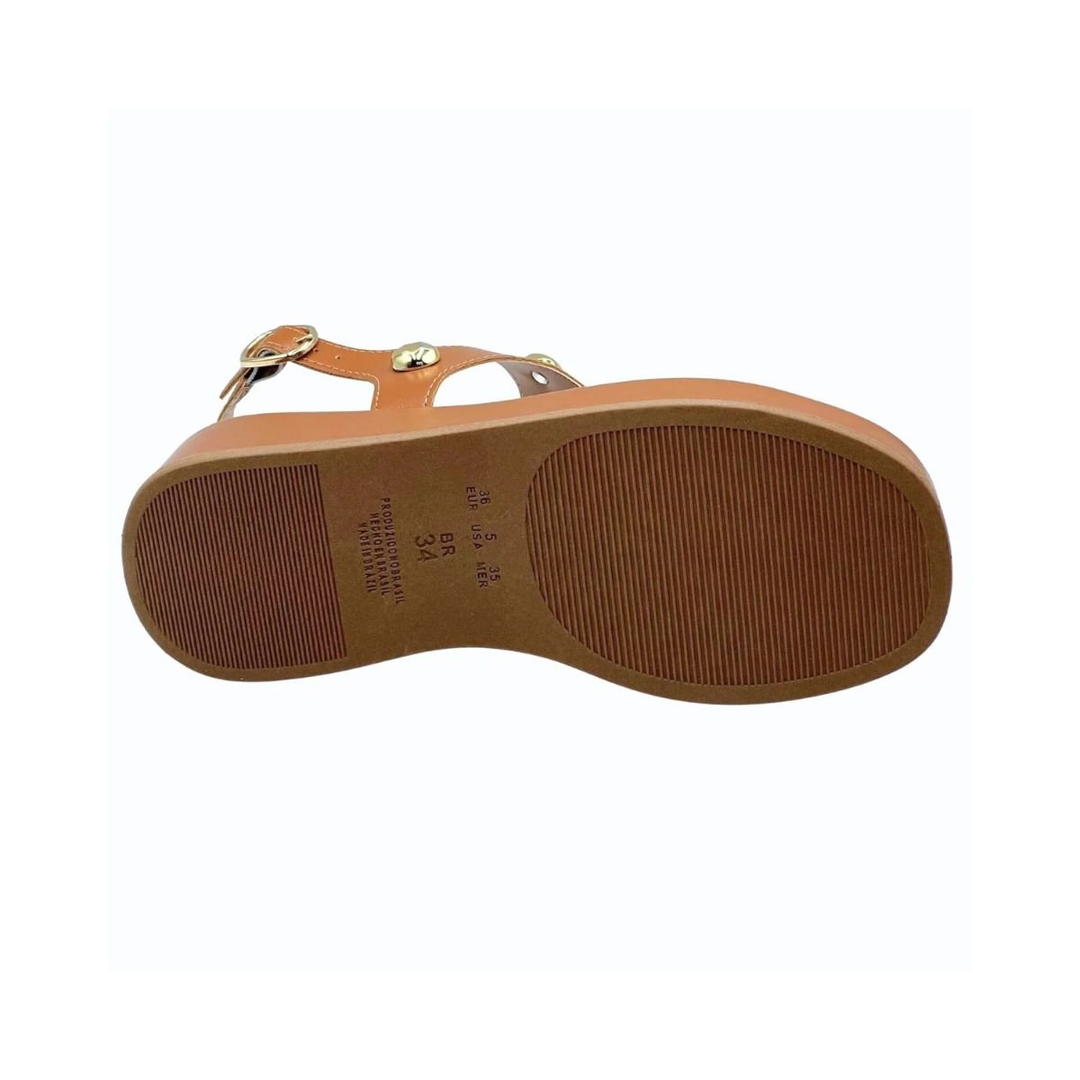 Sandália Feminina Flatform Sua Cia 8409.16233 Caramelo Caramelo 5