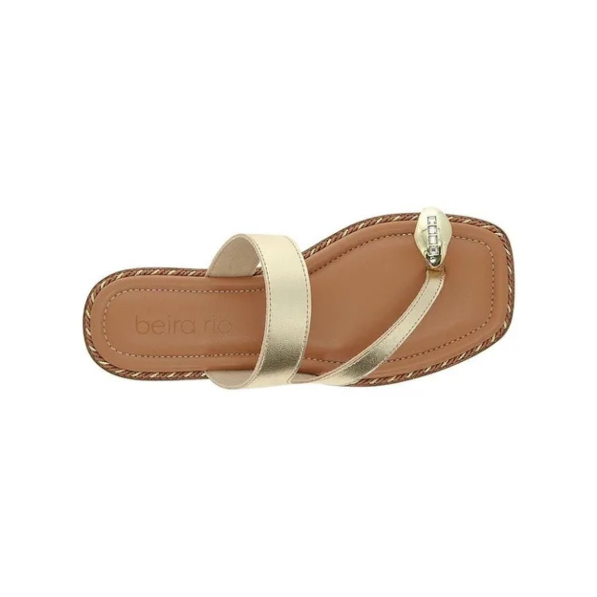Chinelo Feminino Beira Rio 8506.209 Dourado Dourado 3