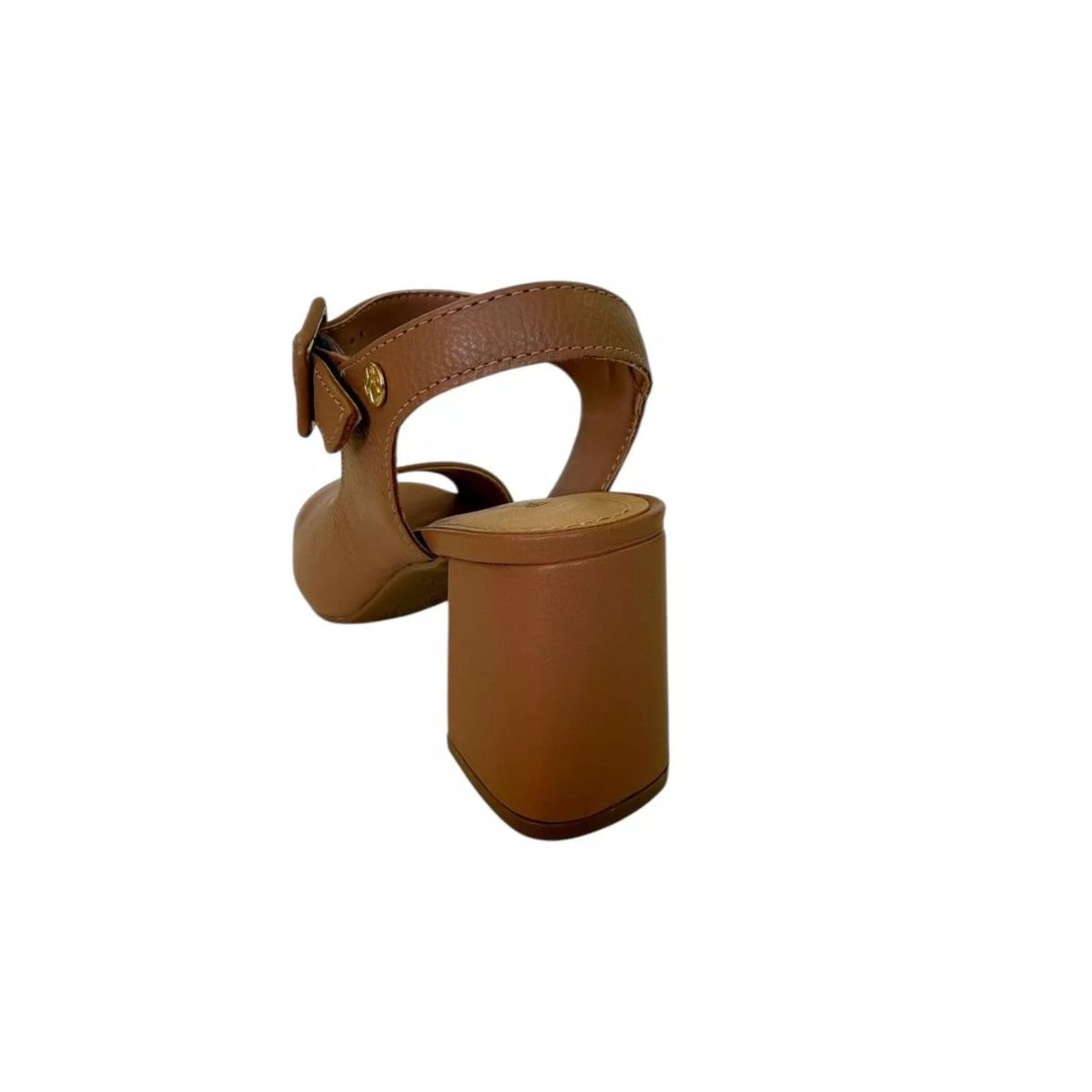 Sandália Feminina Salto Bloco Bottero 372008 Bege Marrom 5