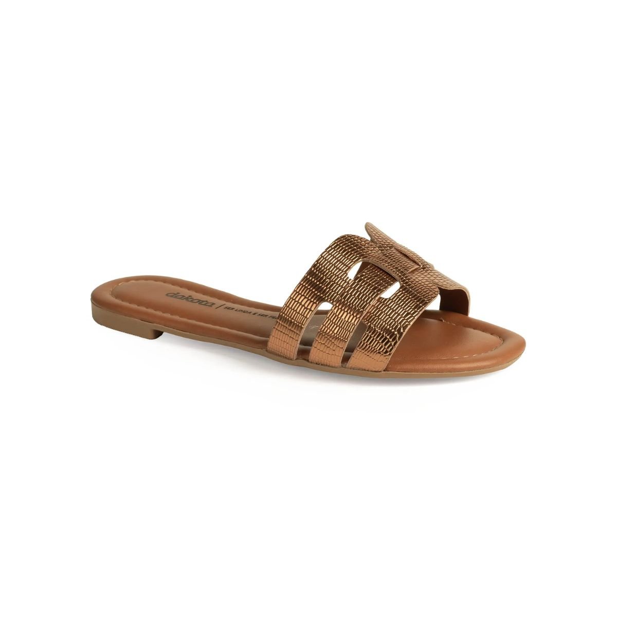 Chinelo Feminino Metalizado Dakota Y9551 Bronze Bronze 2