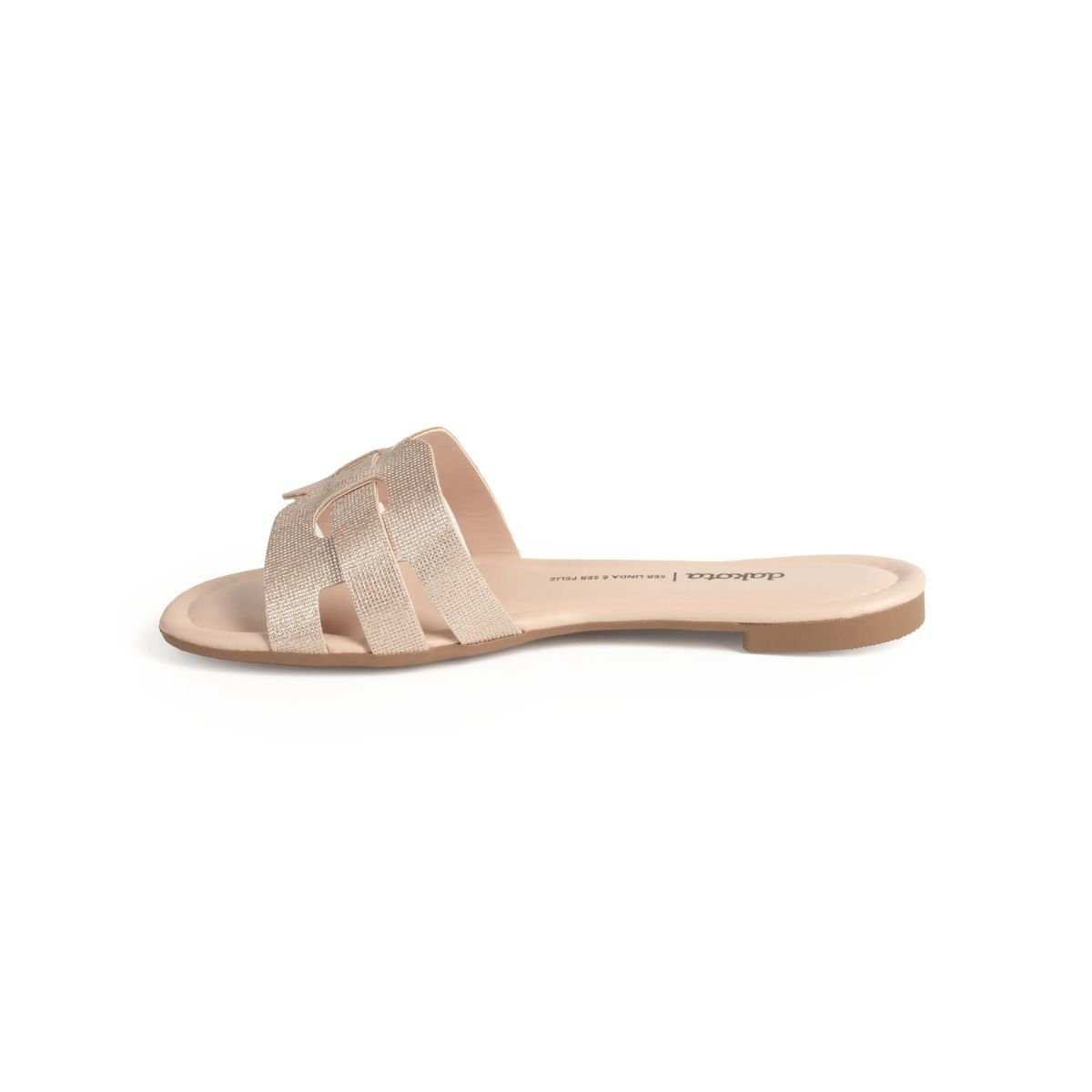 Chinelo Feminino Metalizado Dakota Y9551 Rose Bege 3