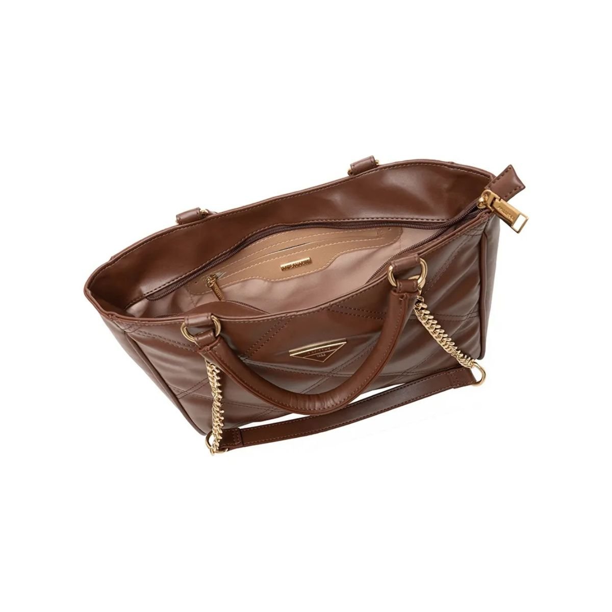 Bolsa Feminina Matelassê Rafitthy 28.16146 Marrom Marrom 4