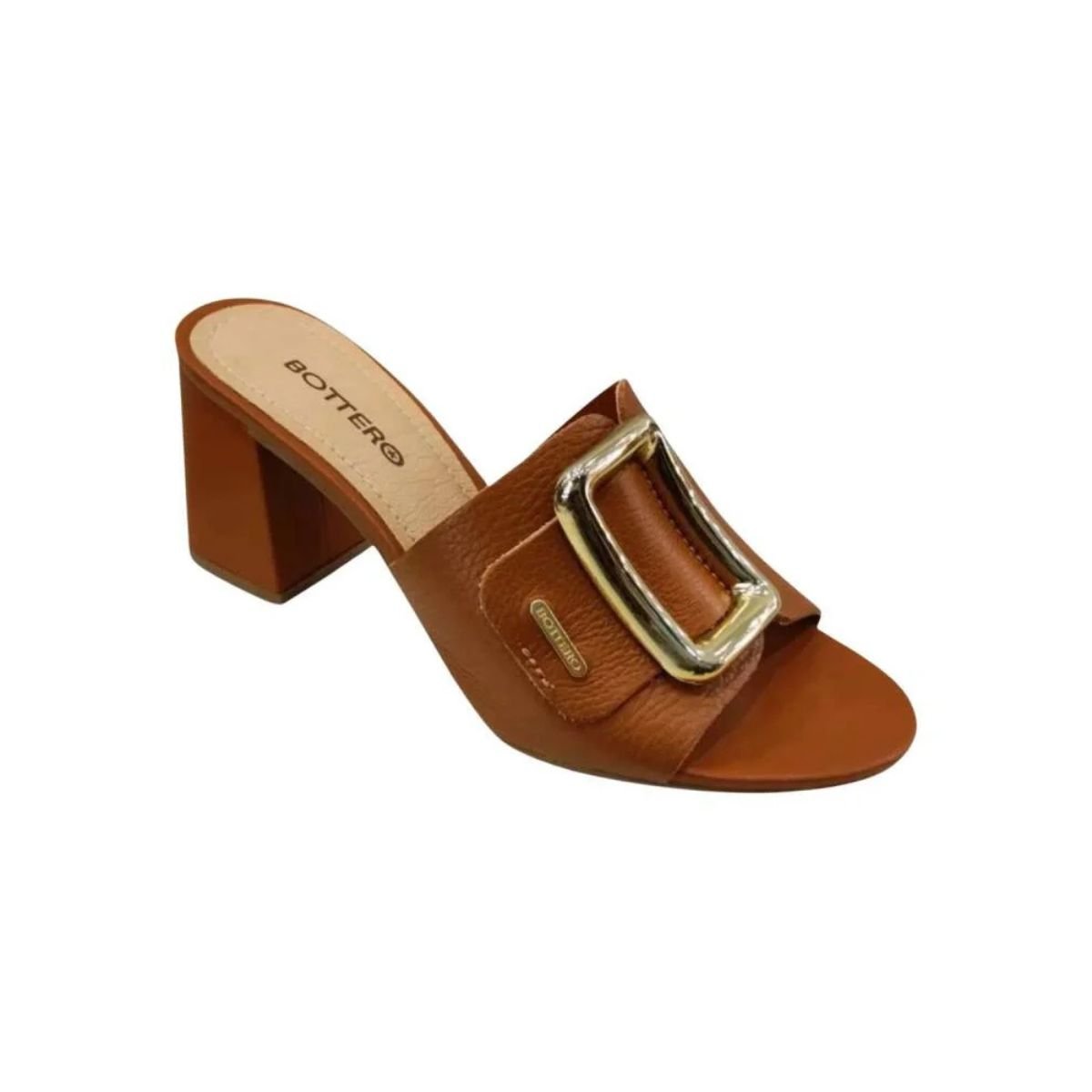 Tamanco Feminino Salto Alto Bottero 372005 Caramelo Caramelo 3