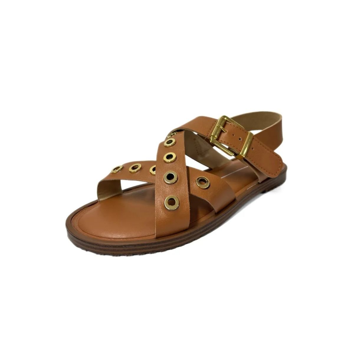 Sandália Feminina Rasteira Moleca 5555.203 Caramelo Caramelo 2