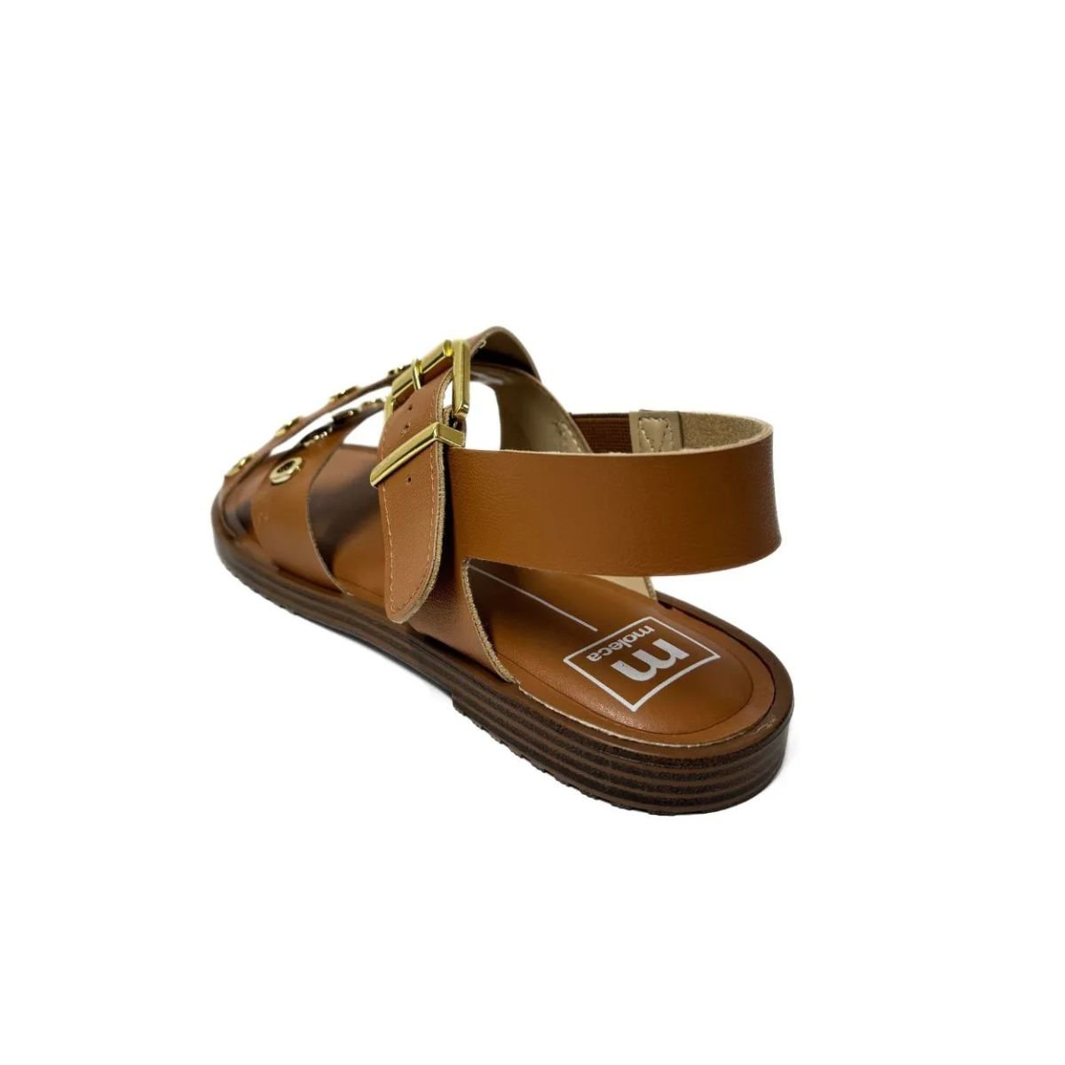 Sandália Feminina Rasteira Moleca 5555.203 Caramelo Caramelo 4