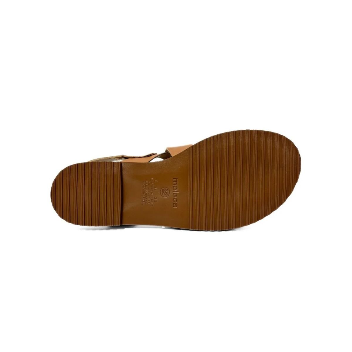 Sandália Feminina Rasteira Moleca 5555.203 Caramelo Caramelo 6