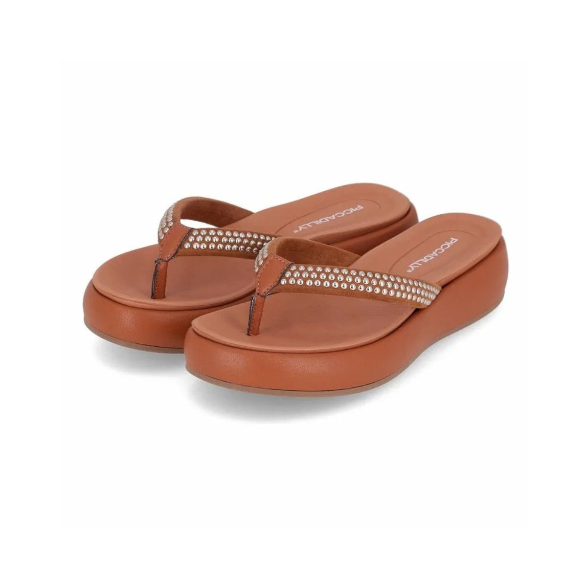 Chinelo Feminino Plataforma Piccadilly 459021 Caramelo Caramelo 2