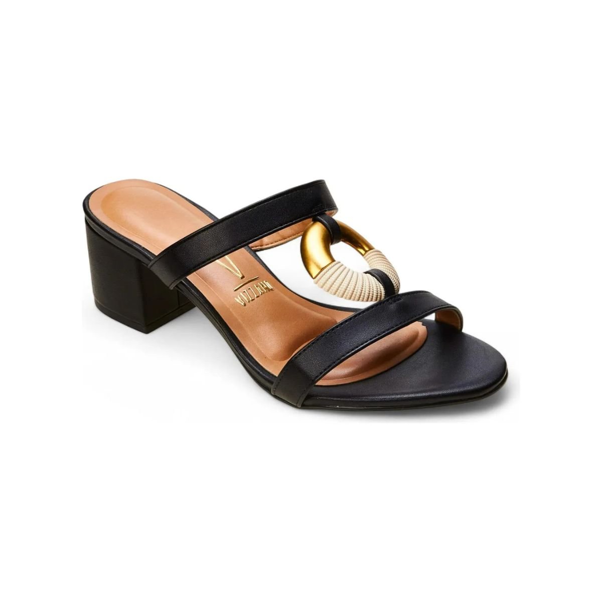 Tamanco Feminino Salto Bloco Vizzano 6291.1195 Preto Preto 2