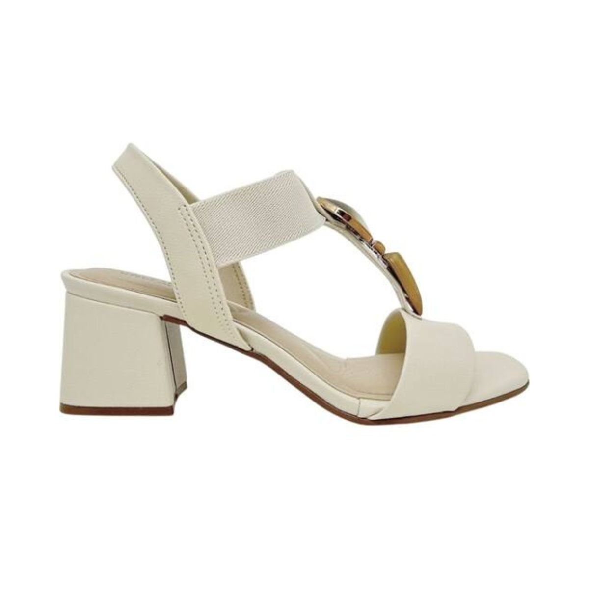 Sandália Feminina Salto Bloco Modare 7109.465 Off White
