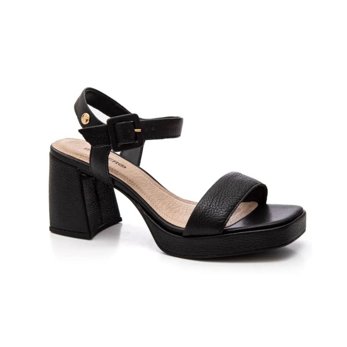 Sandália Feminina Salto Alto Plataforma Bottero 356310 Preto Preto 2