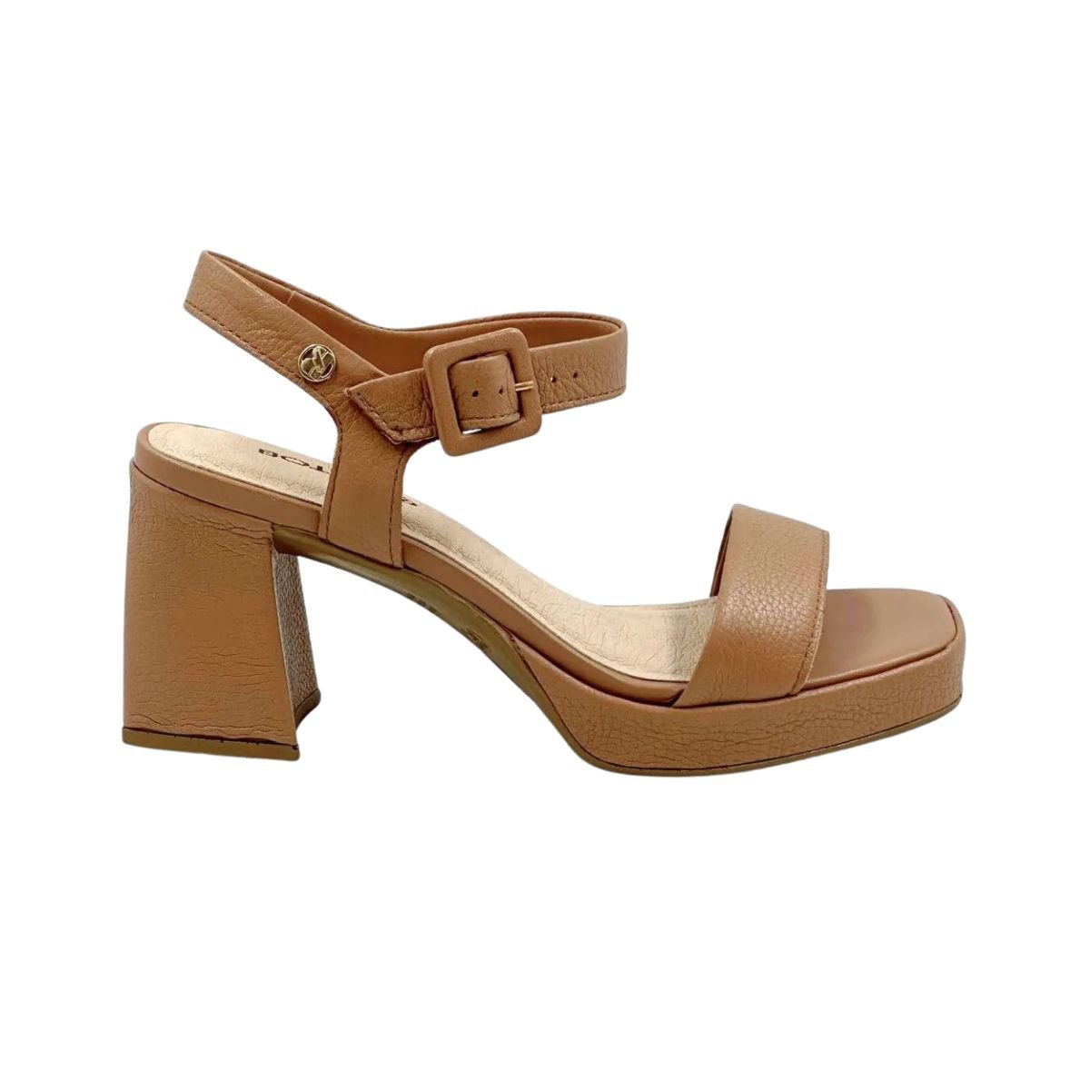 Sandália Feminina Salto Alto Plataforma Bottero 356310 Nude