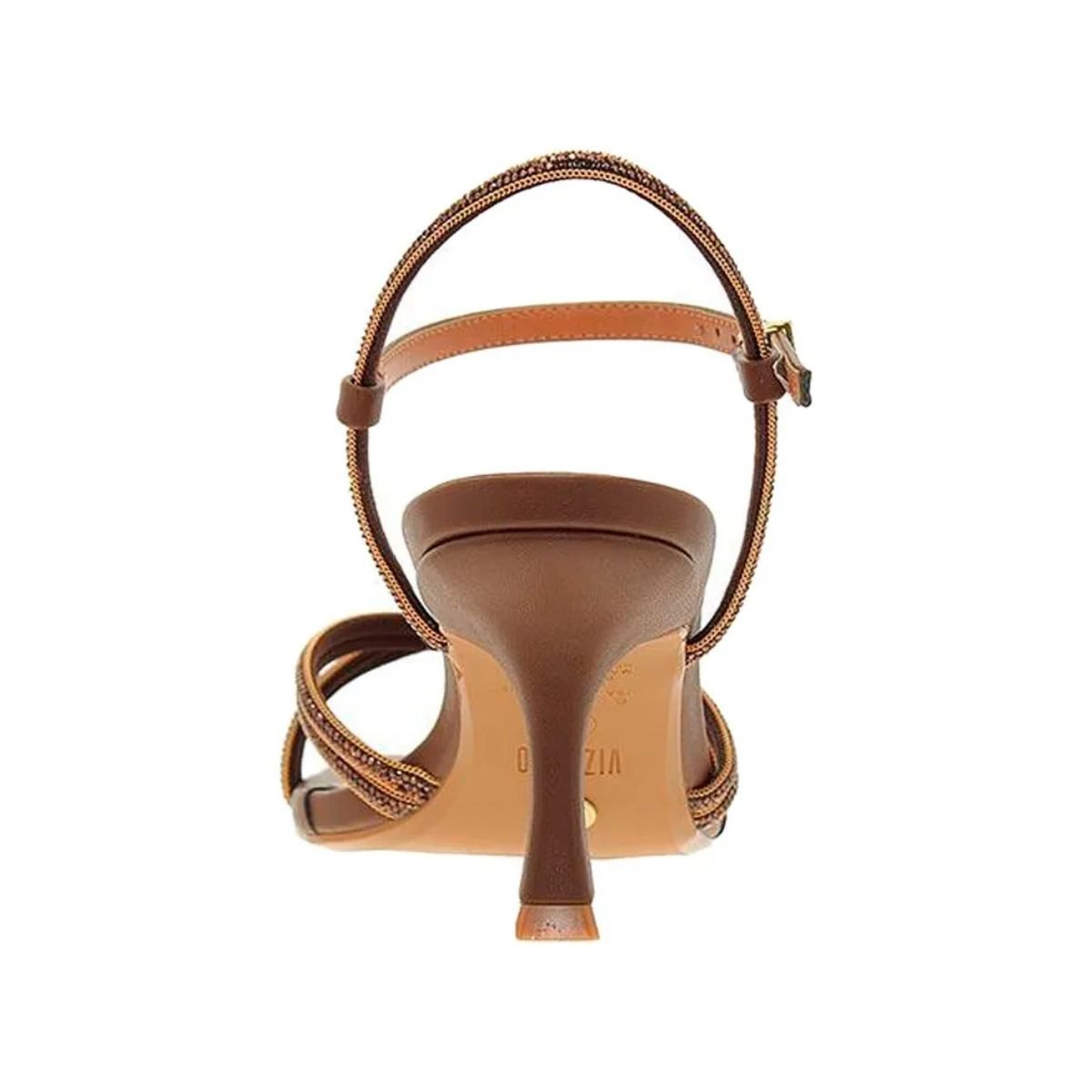 Sandália Feminina Salto Fino Vizzano 6536.105 Marrom Marrom 4