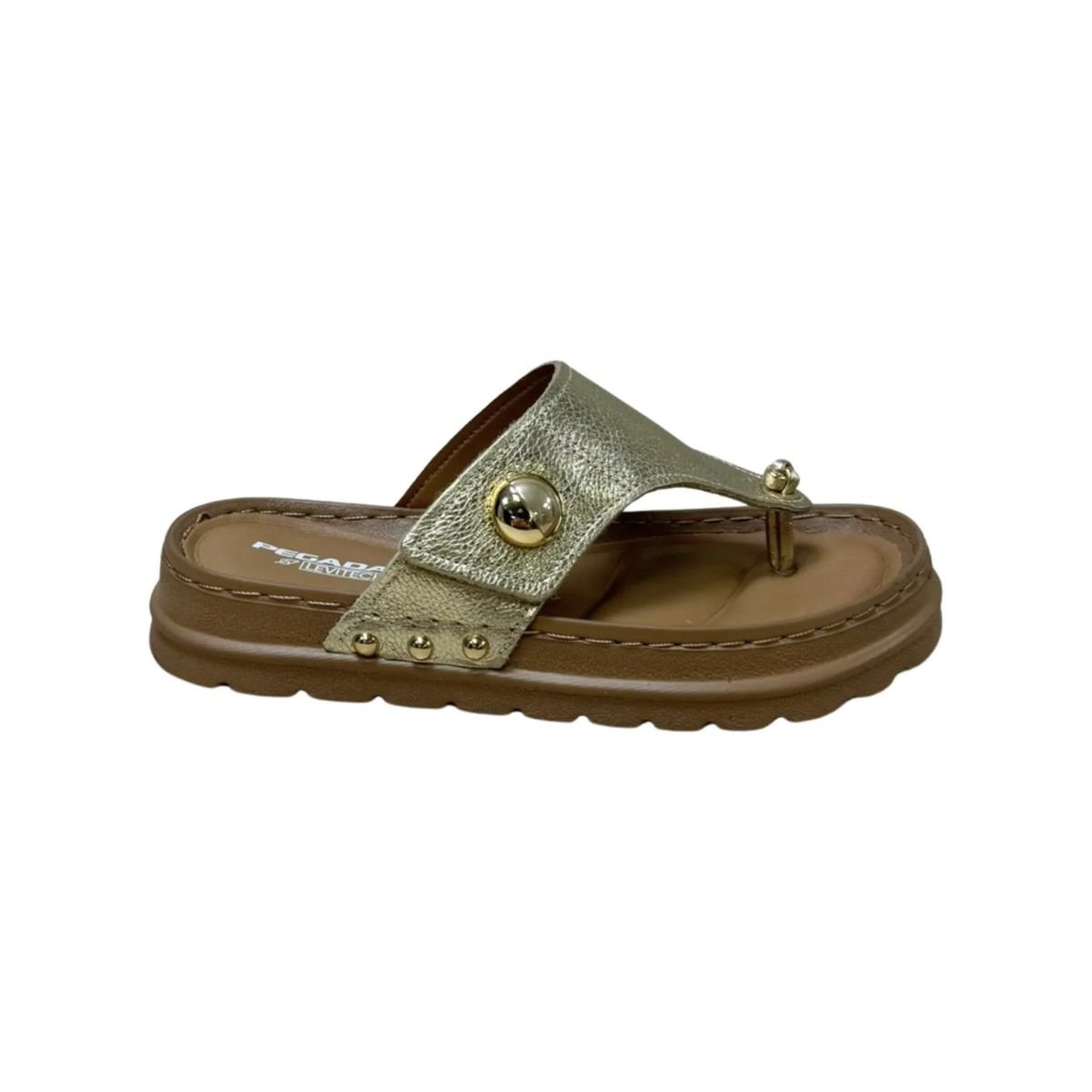 Chinelo Feminino Flatform Pegada 234702 Dourado