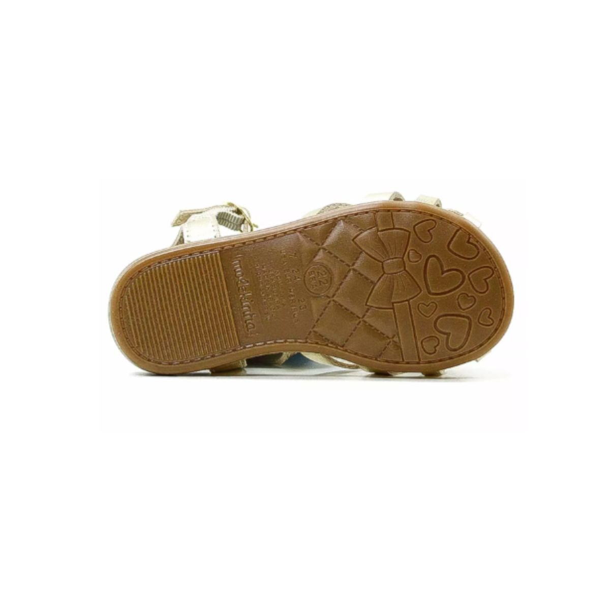 Sandália Infantil Menina Rasteira Molekinha 2114.282 Dourado Dourado 5