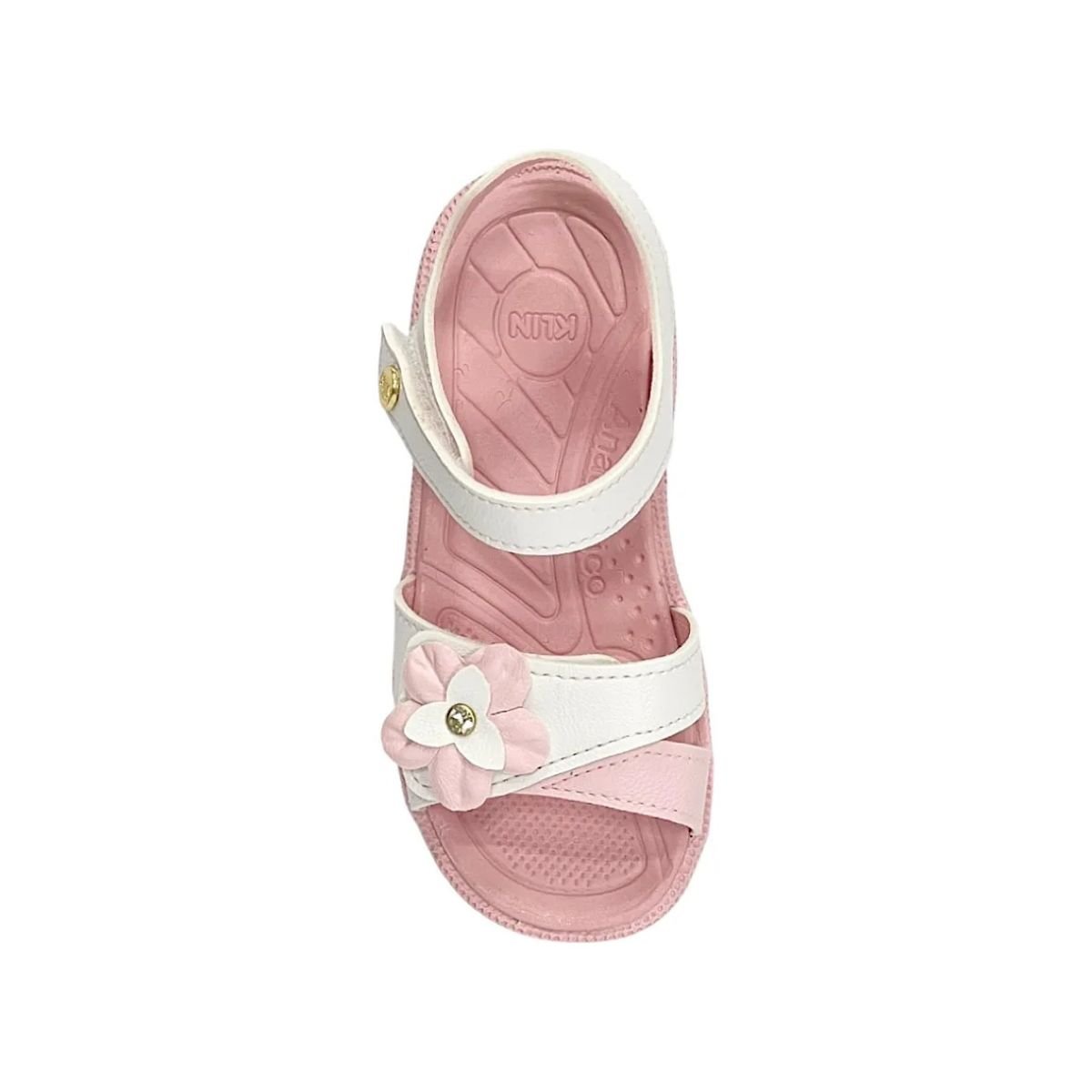 Sandália Infantil Menina Tic Tac Klin 171259 Branco Branco 4