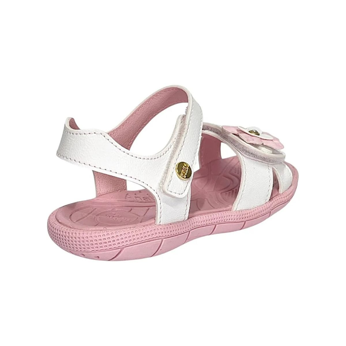 Sandália Infantil Menina Tic Tac Klin 171259 Branco Branco 5