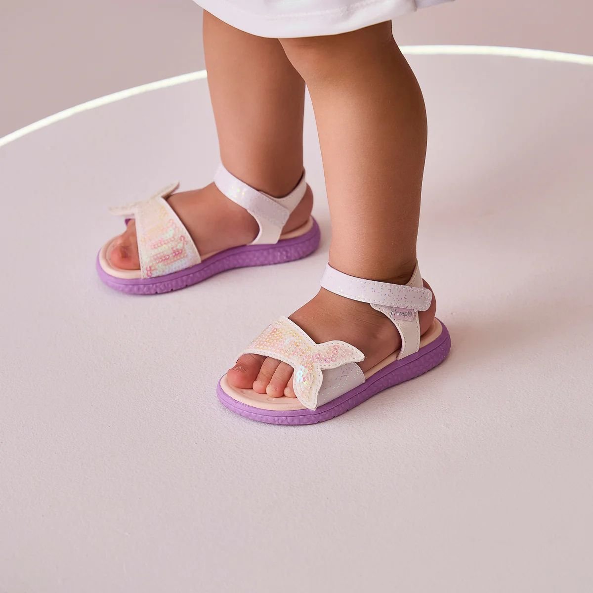 Sandália Infantil Menina Sereia Pampili 763.007 Branco Branco 5