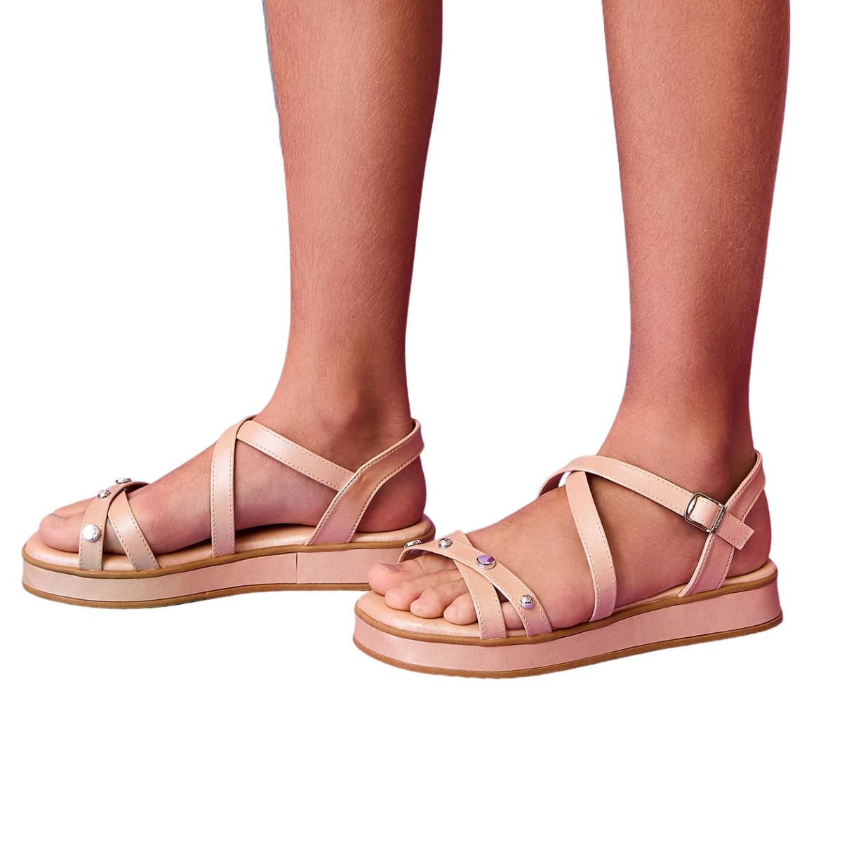 Sandália Infantil Alana Pampili 756.002 Nude Nude 5