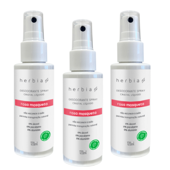 Trio Desodorante Rosa Mosqueta Clareador spray ÚNICO 4
