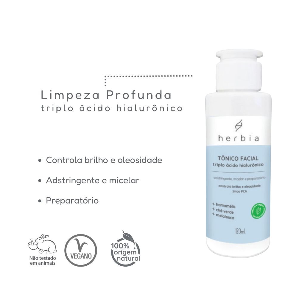 Tônico Facial Triplo Ácido Hialurônico ÚNICO 3