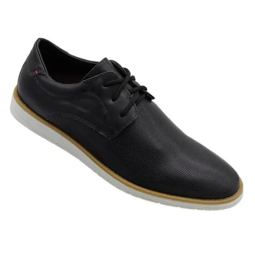 Sapato Casual Masculino Moderno, Confortável e Elegante para Trabalho Preto 4