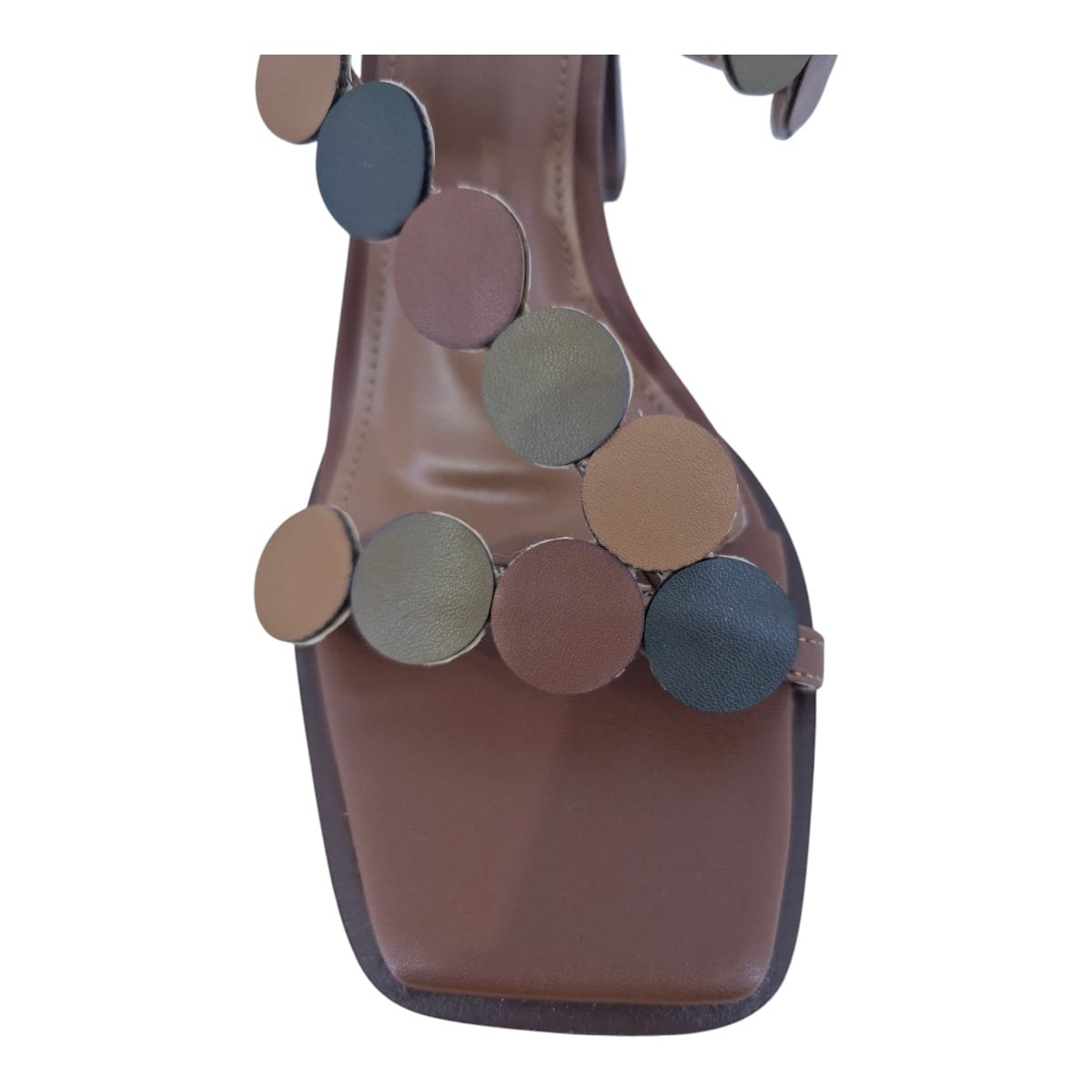 Sandália Feminina Bico Quadrado Salto Bloco Social Scarpetti Adr-11827473 Marrom Marrom 5