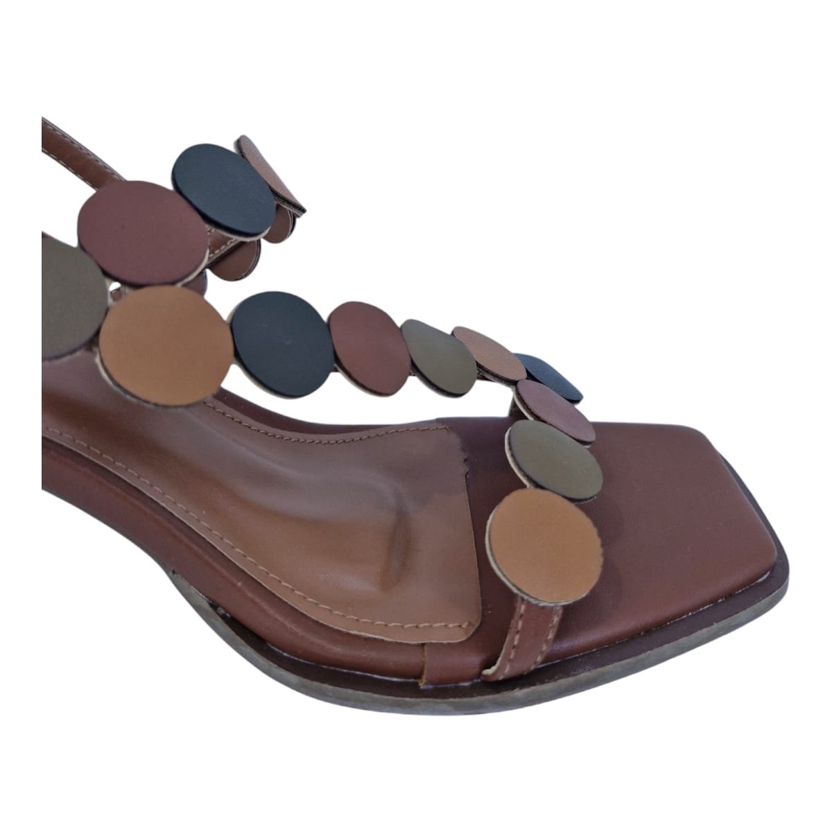 Sandália Feminina Bico Quadrado Salto Bloco Social Scarpetti Adr-11827473 Marrom Marrom 7