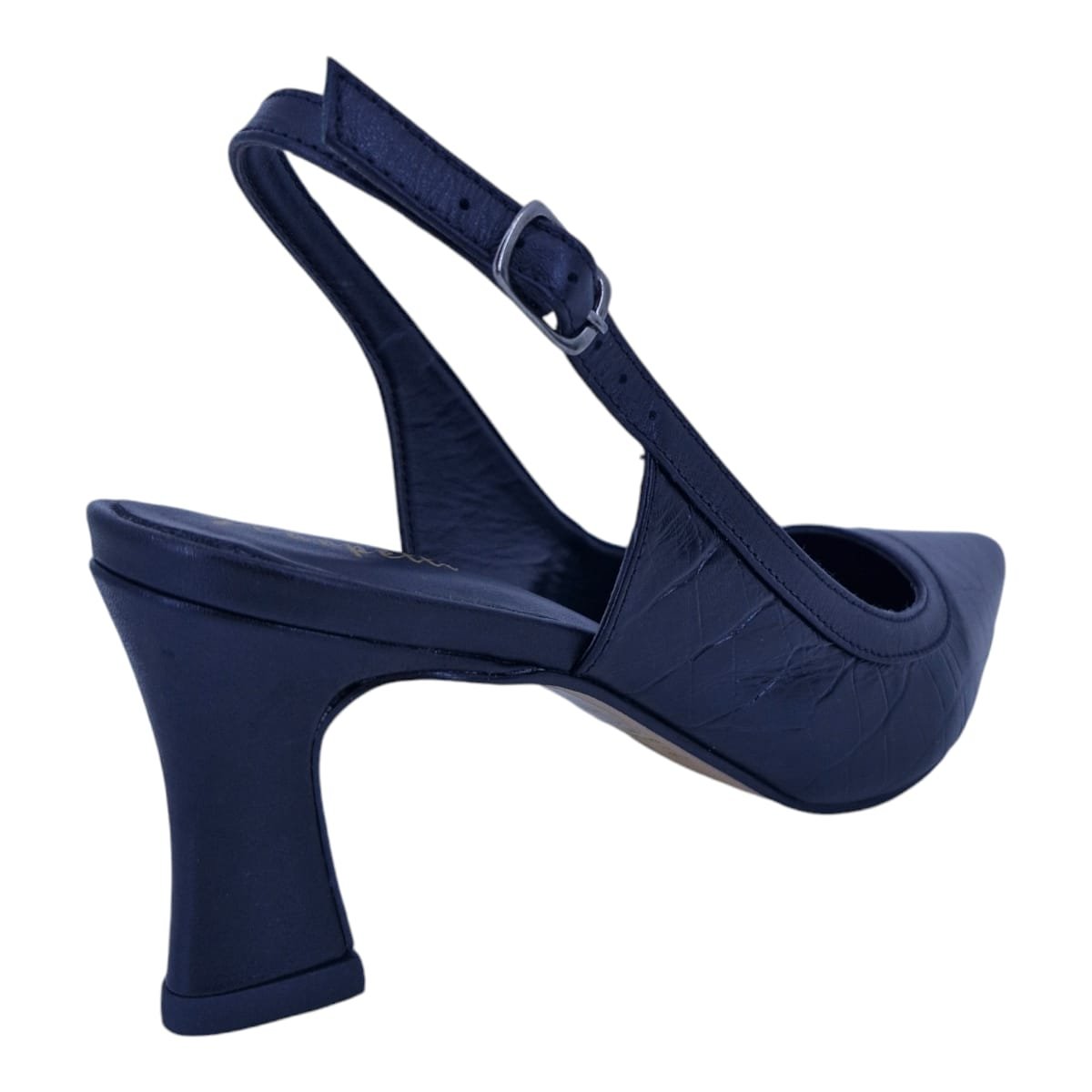 Scarpin Em Couro Salto Alo Bico Fino Scarpetti Xv-3616 Preto Preto 3