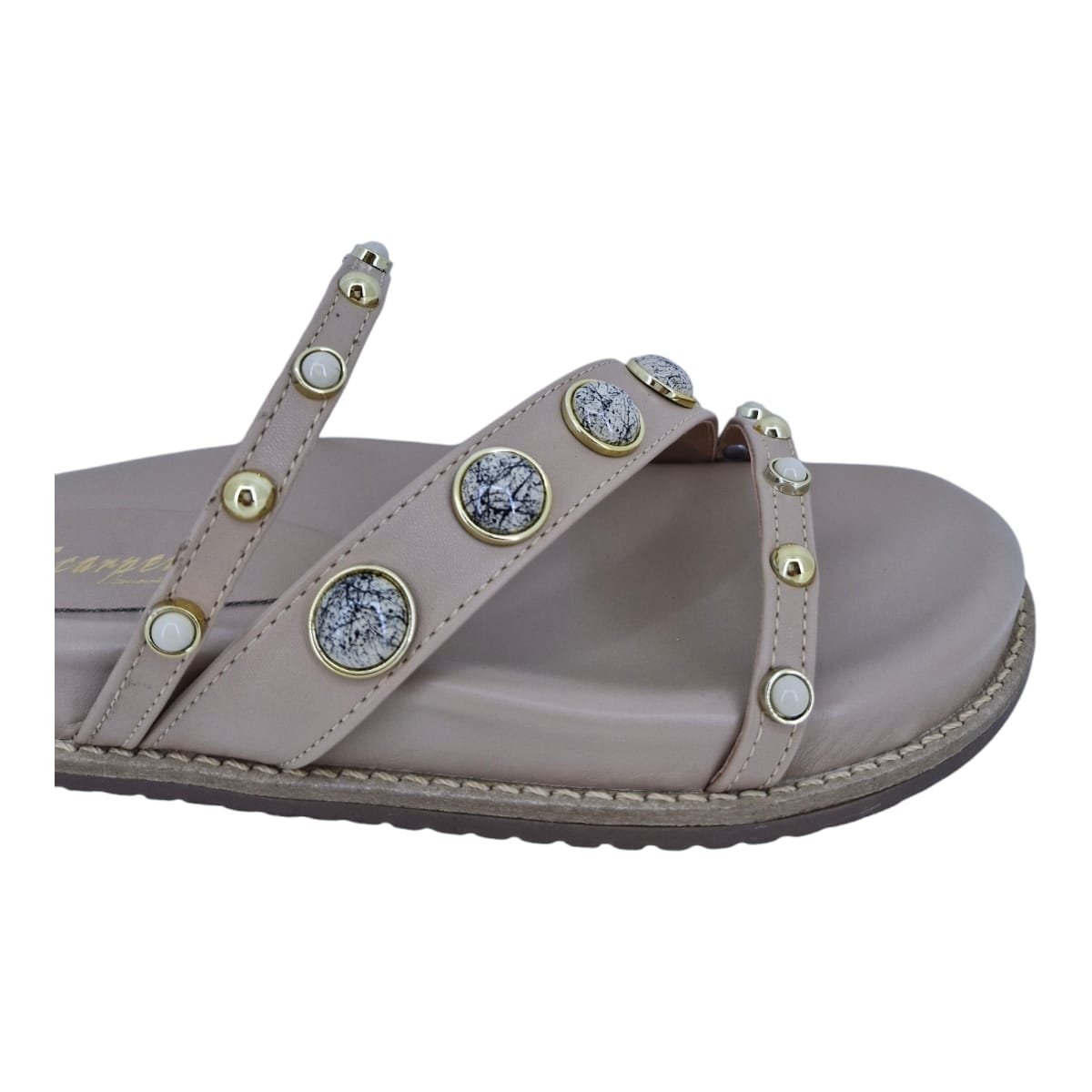 Sandália Feminina Papete Casual Scarpetti 1135-7175 Bege Bege 5