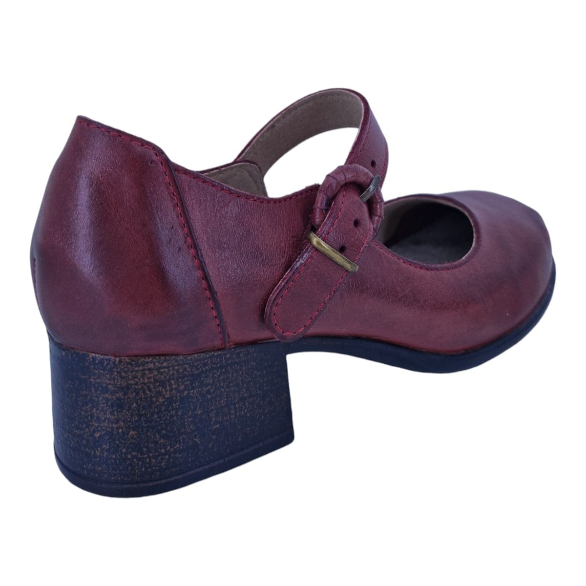 Sapato Boneca Feminino Em Couro Casual Scarpetti 890 Vermelho Vermelho 3