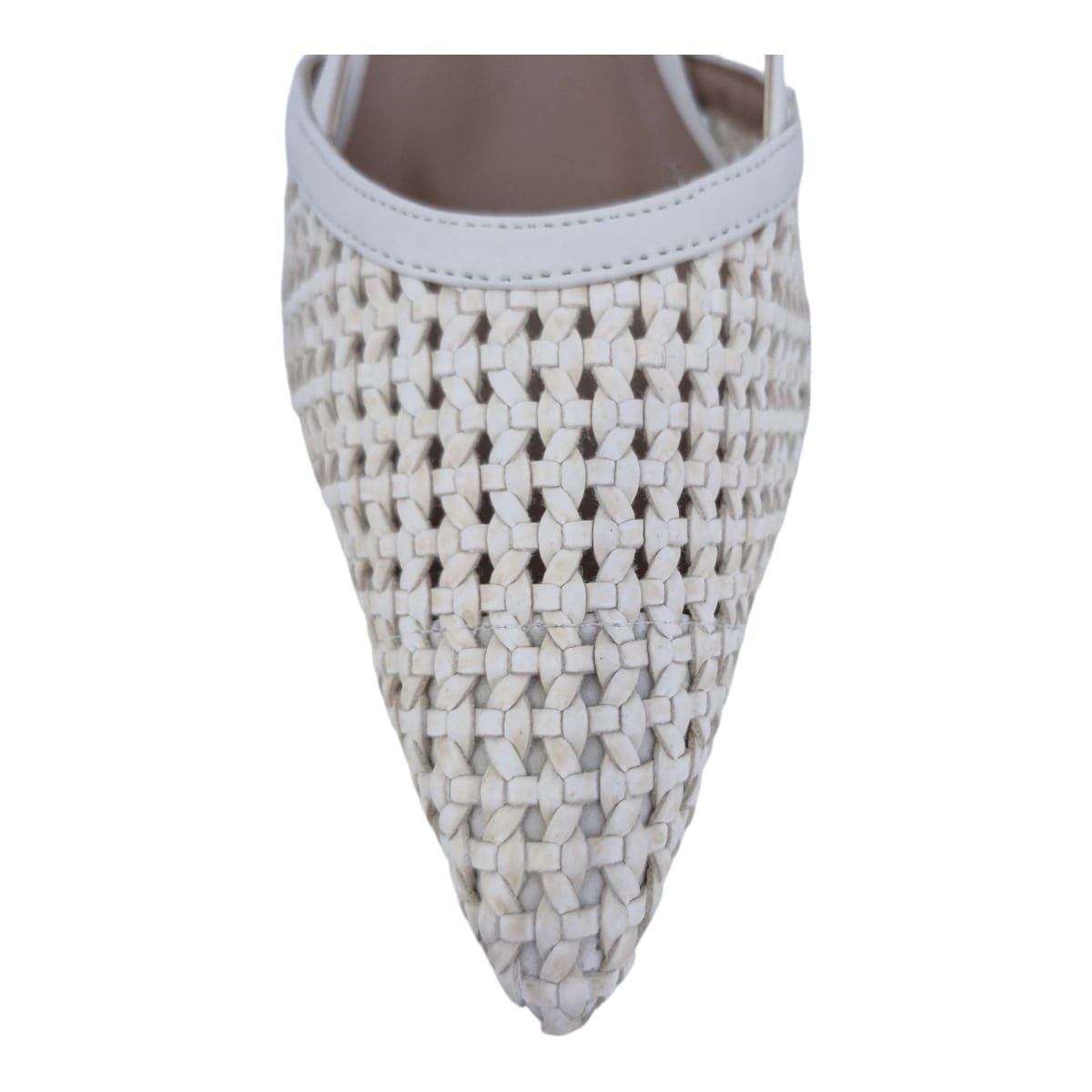 Scarpin Alto Salto Bloco Bico Fino Scarpetti 11877505 Off White Off White 5