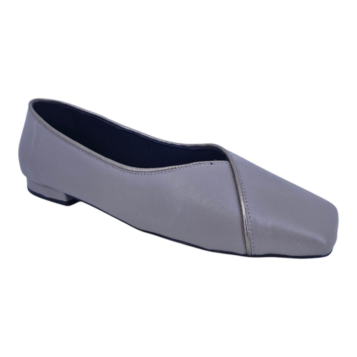 Sapatilha Feminina Couro Bico Quadrado Scarpetti 604-1247 Nude Nude 2