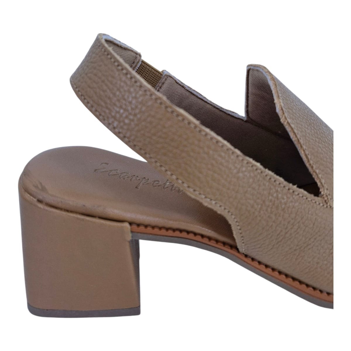 Sandália Feminina Em Couro Salto Bloco Casual Scarpetti 12-1567 Marrom Marrom 5