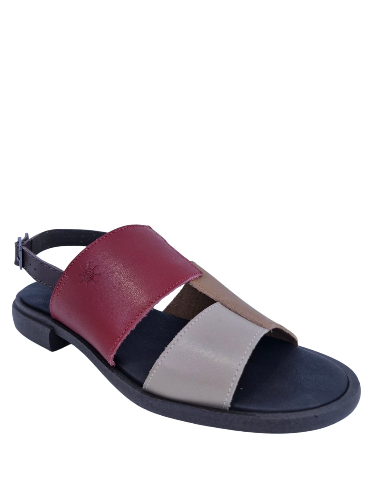 Sandália Rasteira Casual Feminina Em Couro Scarpetti 246-1372 Marrom Marrom 2