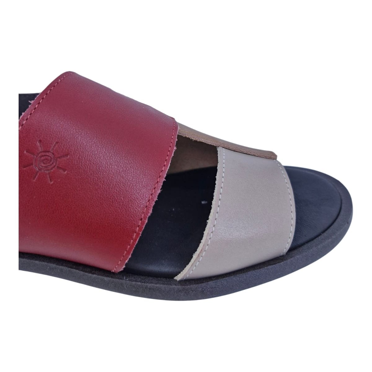 Sandália Rasteira Casual Feminina Em Couro Scarpetti 246-1372 Marrom Marrom 7