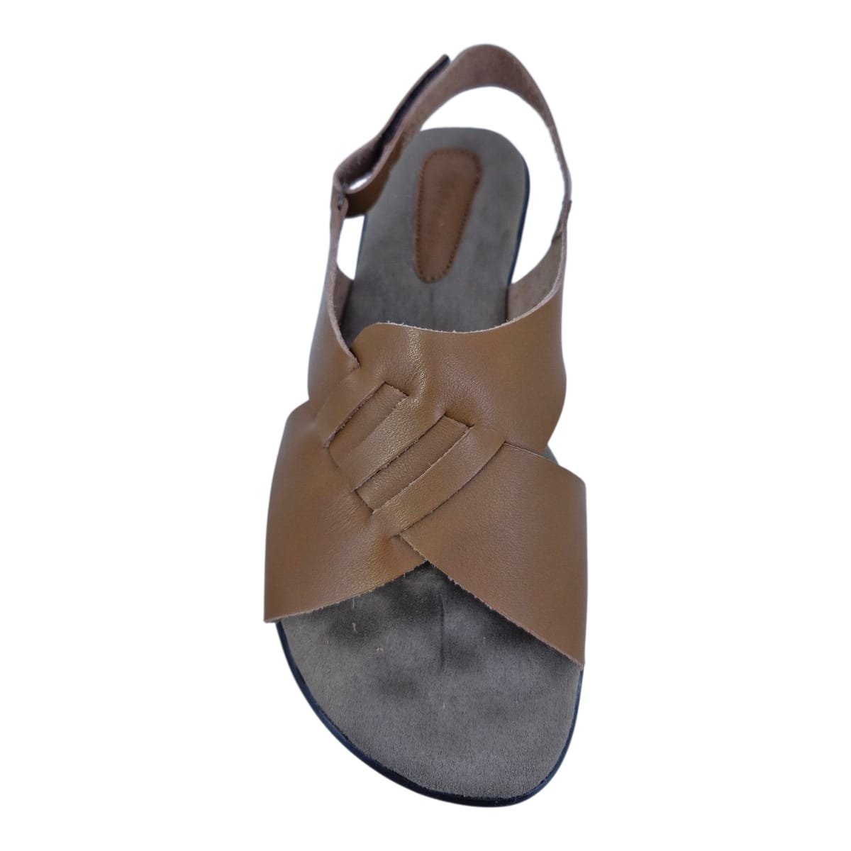 Sandália Rasteira Casual Feminina Em Couro Scarpetti 238-1360 Marrom Marrom 6