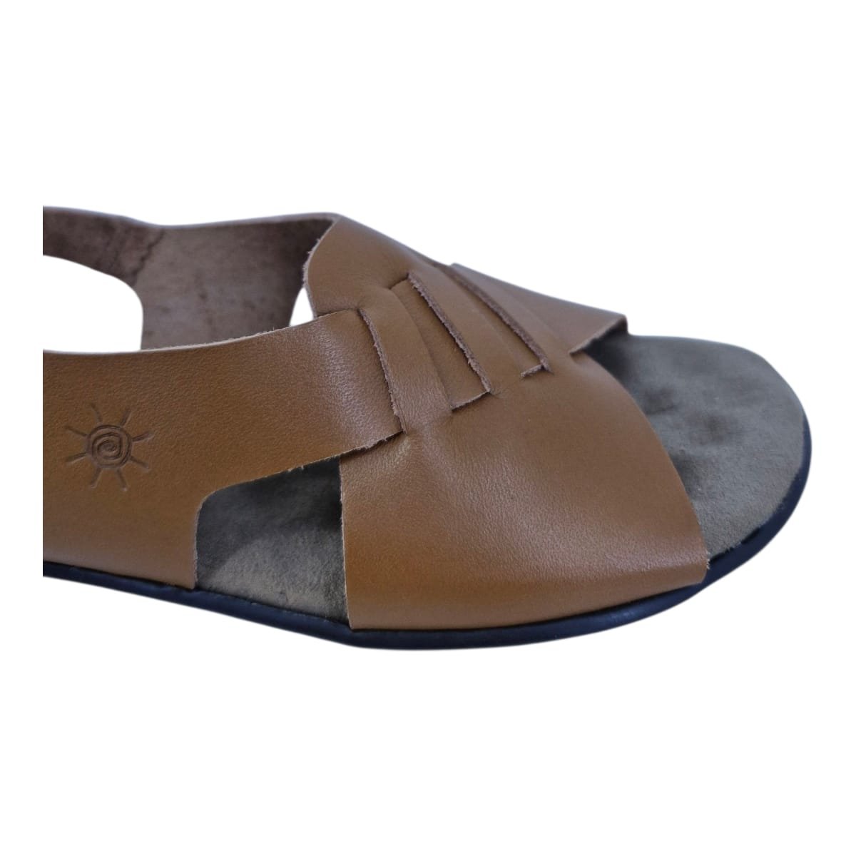 Sandália Rasteira Casual Feminina Em Couro Scarpetti 238-1360 Marrom Marrom 7