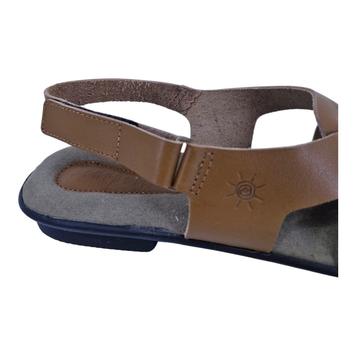 Sandália Rasteira Casual Feminina Em Couro Scarpetti 238-1360 Marrom Marrom 8