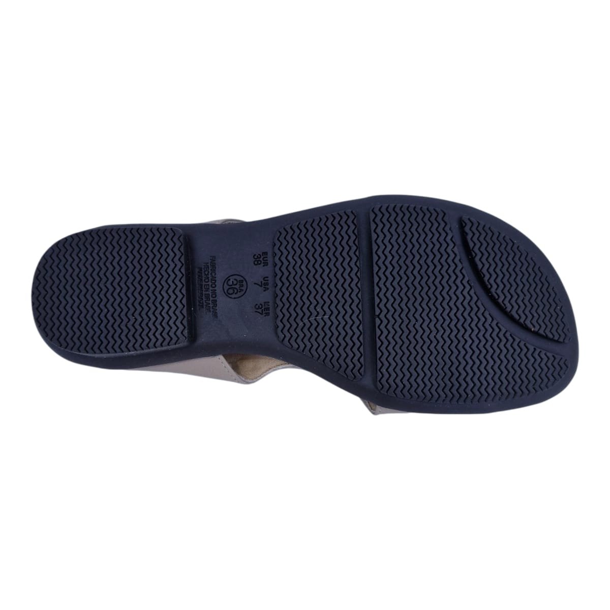 Sandália Rasteira Casual Feminina Em Couro Scarpetti 238-1354 Marrom Marrom/Bege 3