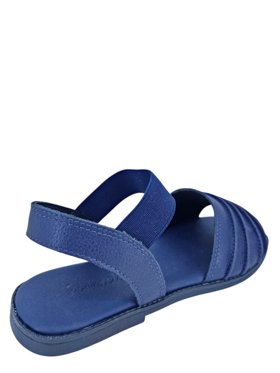 Sandália Rasteira Casual Feminina Em Couro Scarpetti 4594-641 Azul Azul 4