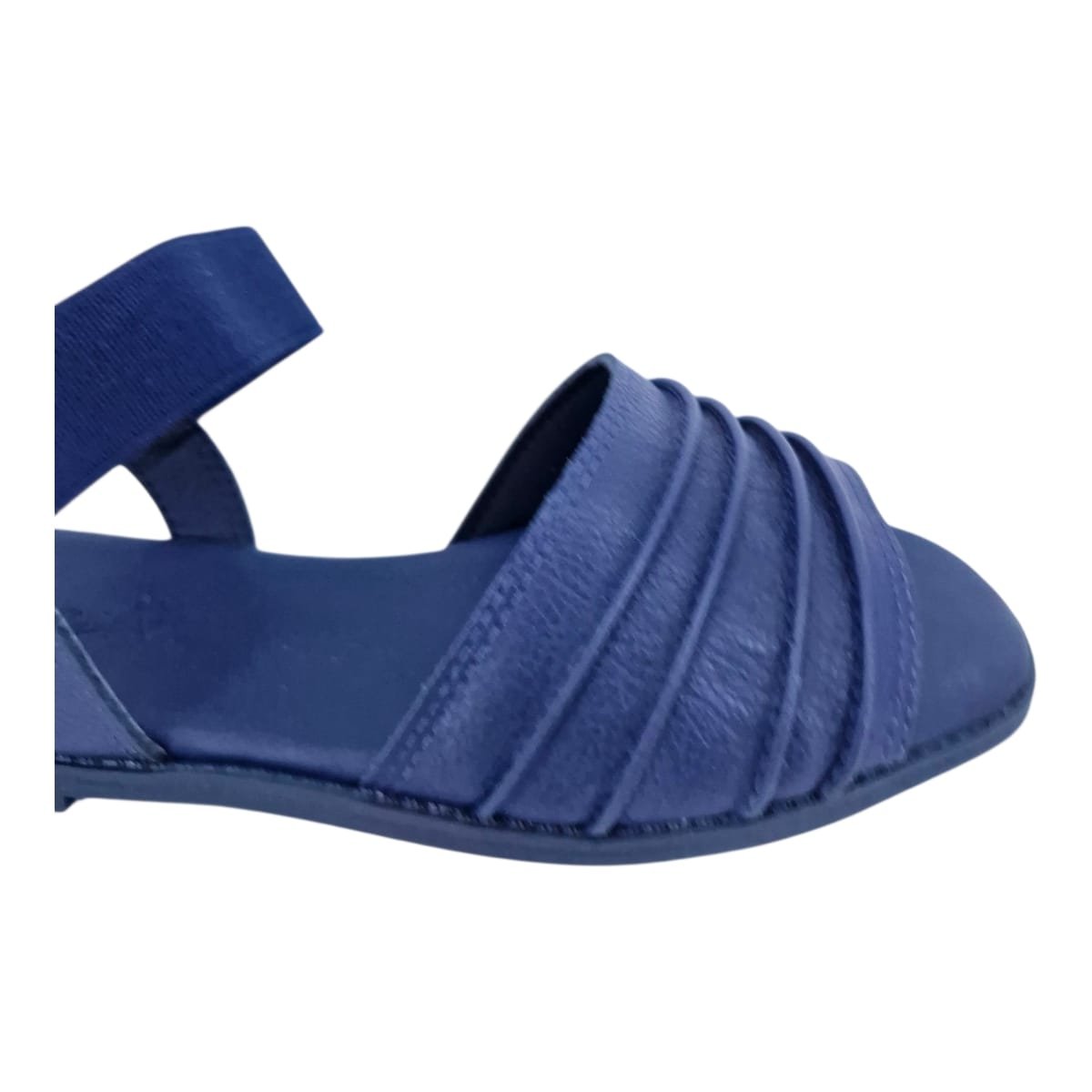 Sandália Rasteira Casual Feminina Em Couro Scarpetti 4594-641 Azul Azul 7